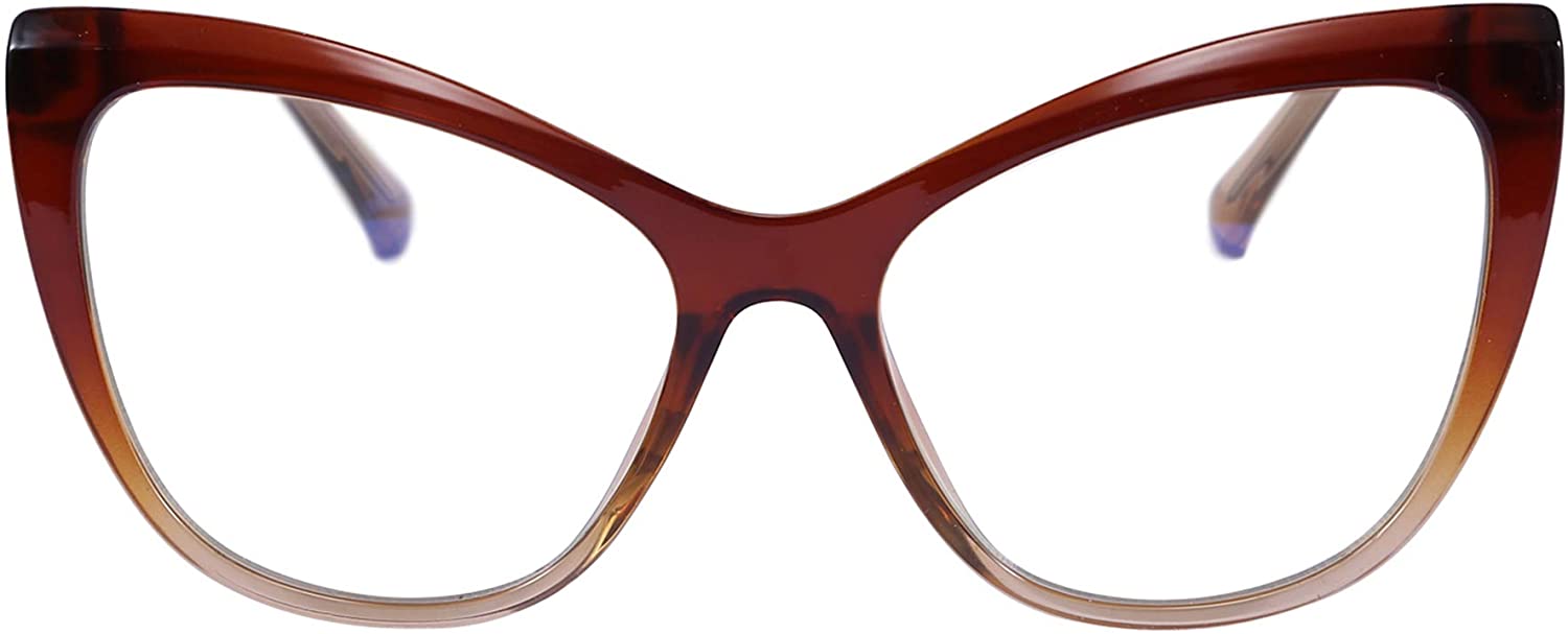 FEISEDY Trendy Cateye TR90 Blue Light Blocking Spring Hinges Computer Glasses Women B2676